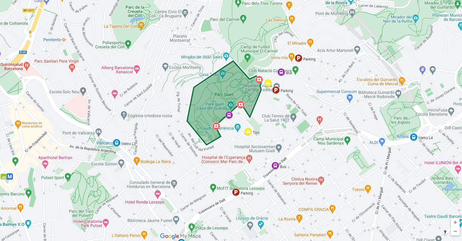 park guell ticket pases boletos tickets mapa